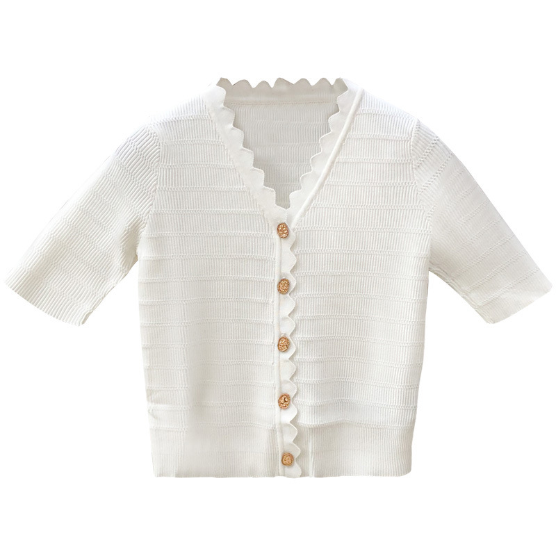 OEM 공장 사용자 정의 여름 디자이너 여성 니트 셔츠 니트 셔츠 탑 스웨터 카디건 여성을위한