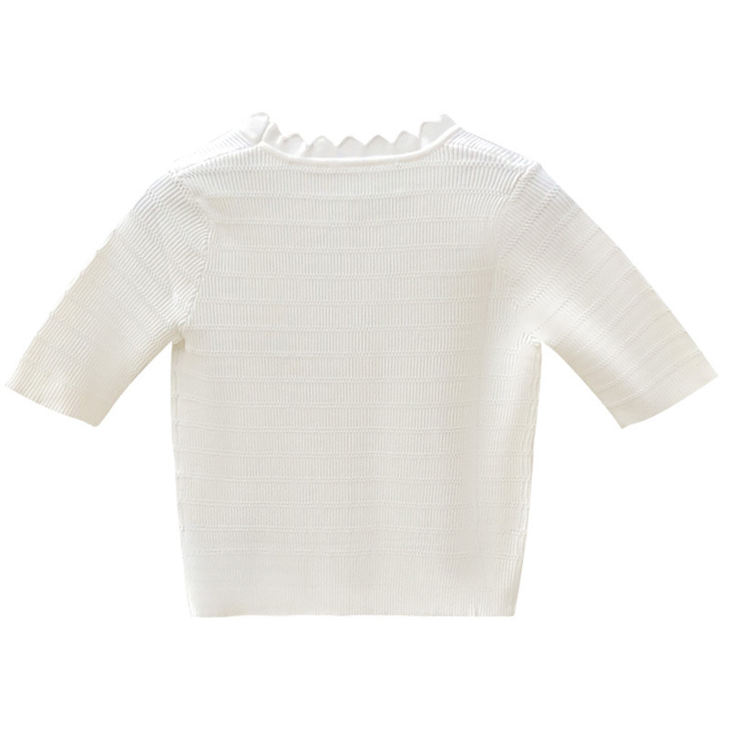 OEM 공장 사용자 정의 여름 디자이너 여성 니트 셔츠 니트 셔츠 탑 스웨터 카디건 여성을위한