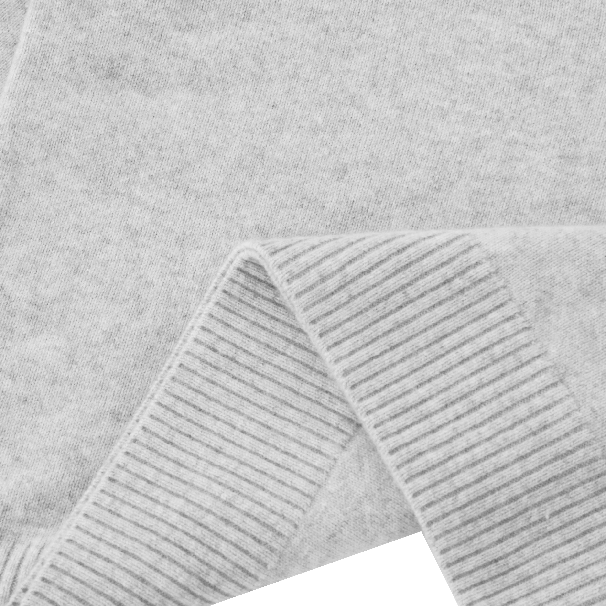 가을 겨울 OEM 공장 맞춤형 긴 소매 회색 100% 캐시미어 여성 풀오버 니트 스웨터