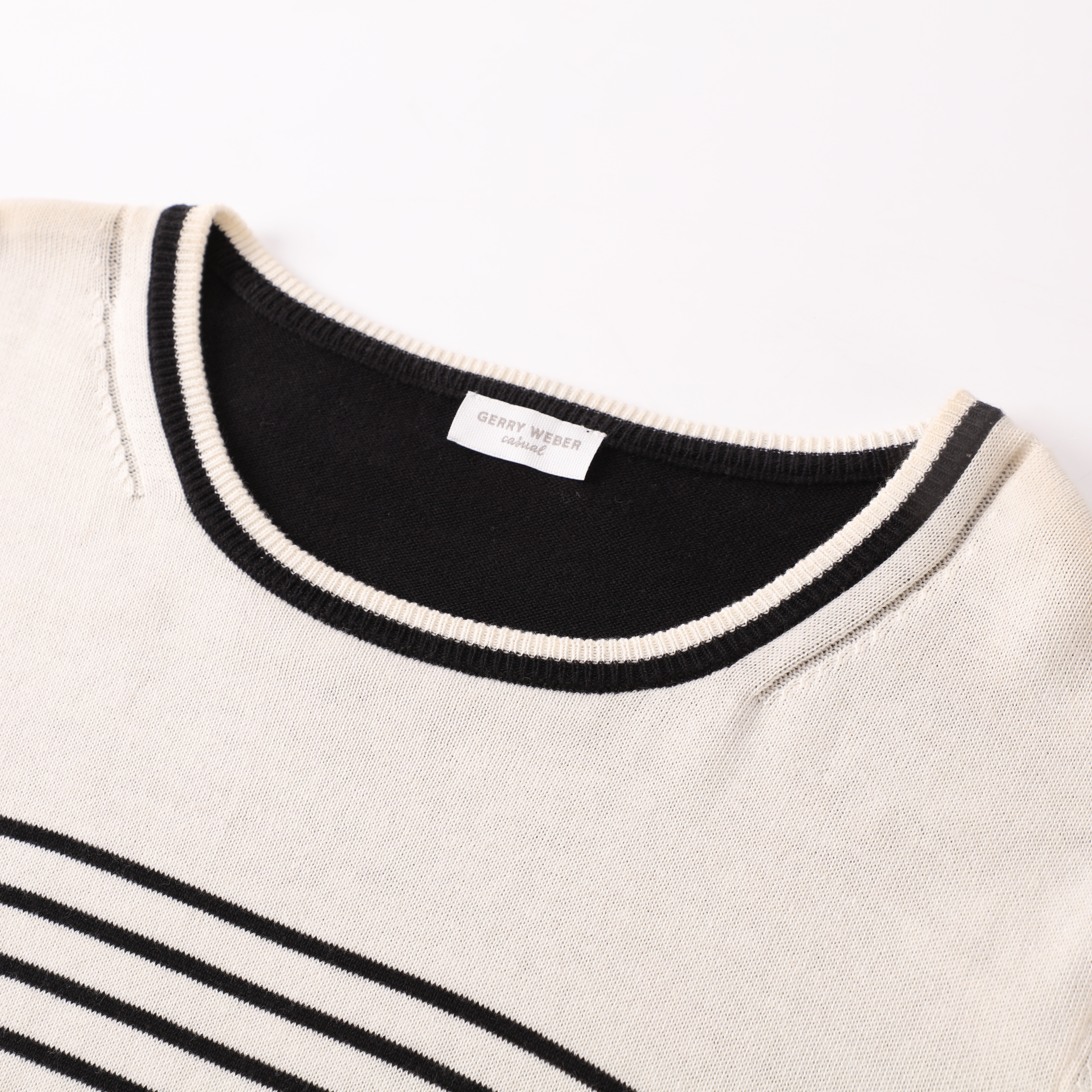 가을 겨울 OEM 사용자 정의 패션 줄무늬 긴 소매 여성 숙녀 풀오버 니트 스웨터