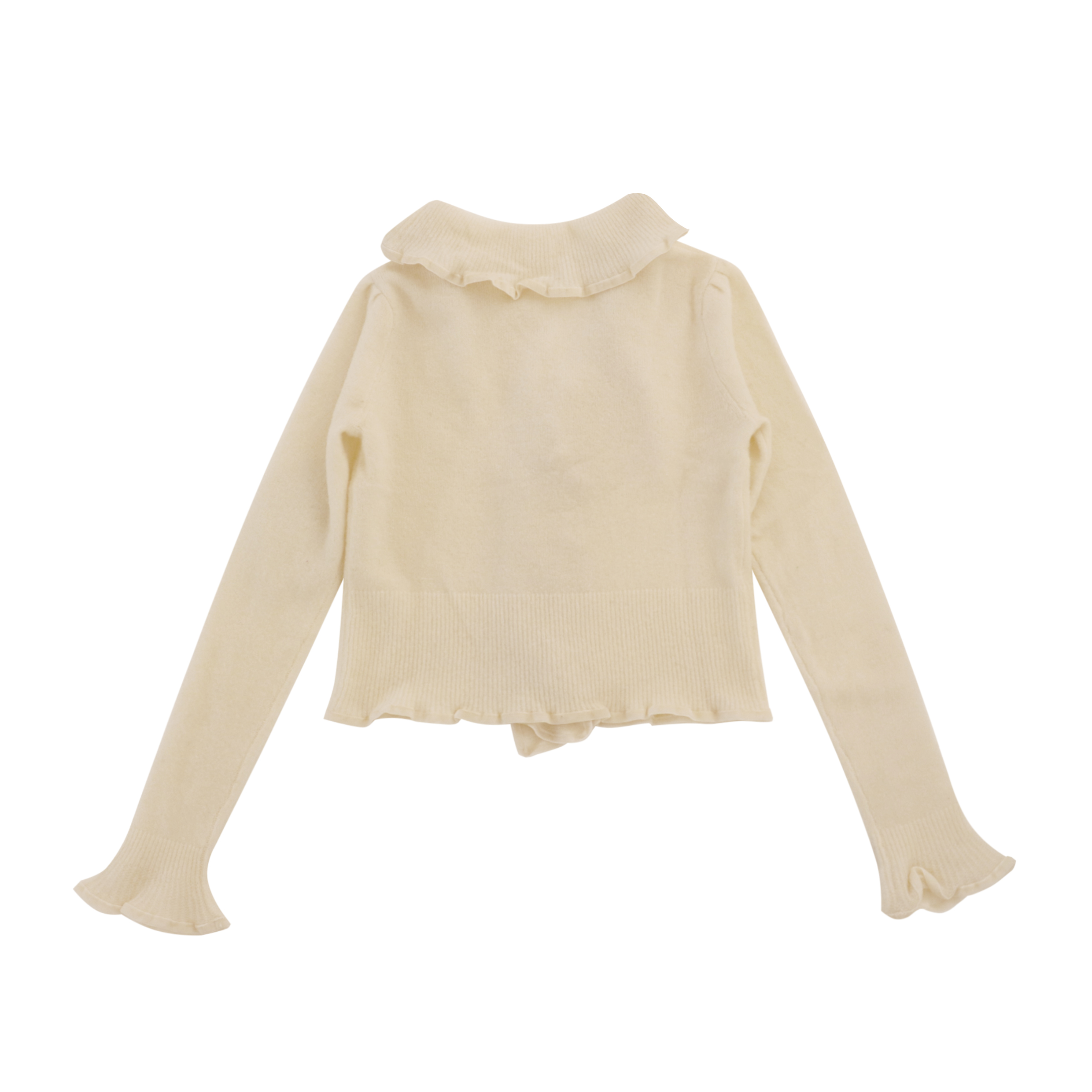 OEM 공장 주문 백색 잎 소매 여자 숙녀 짧은 니트 스웨터 카디건