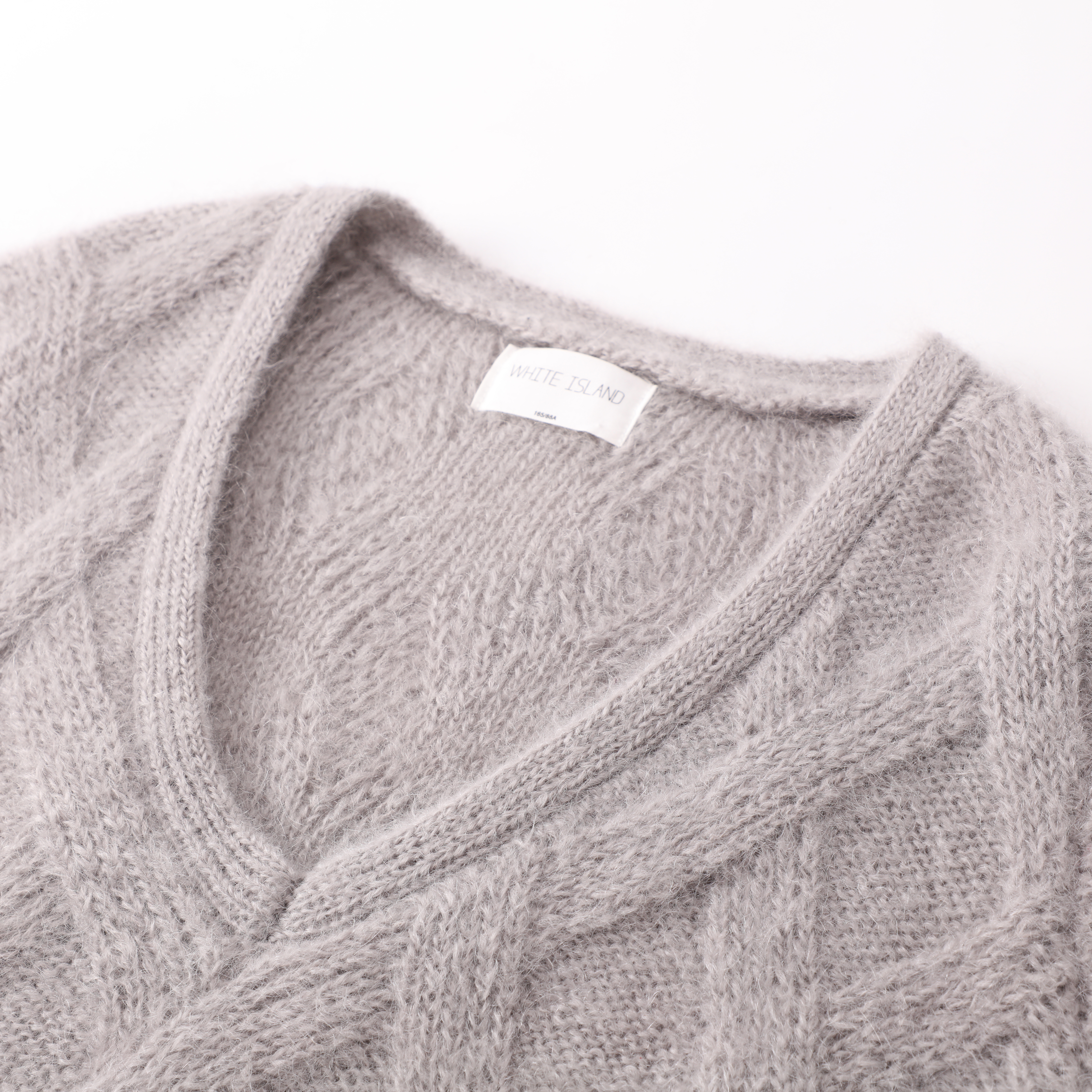 가을 겨울 OEM 공장 패션 새로운 사용자 정의 긴 소매 양모 V 목 회색 여성 풀오버 니트 스웨터