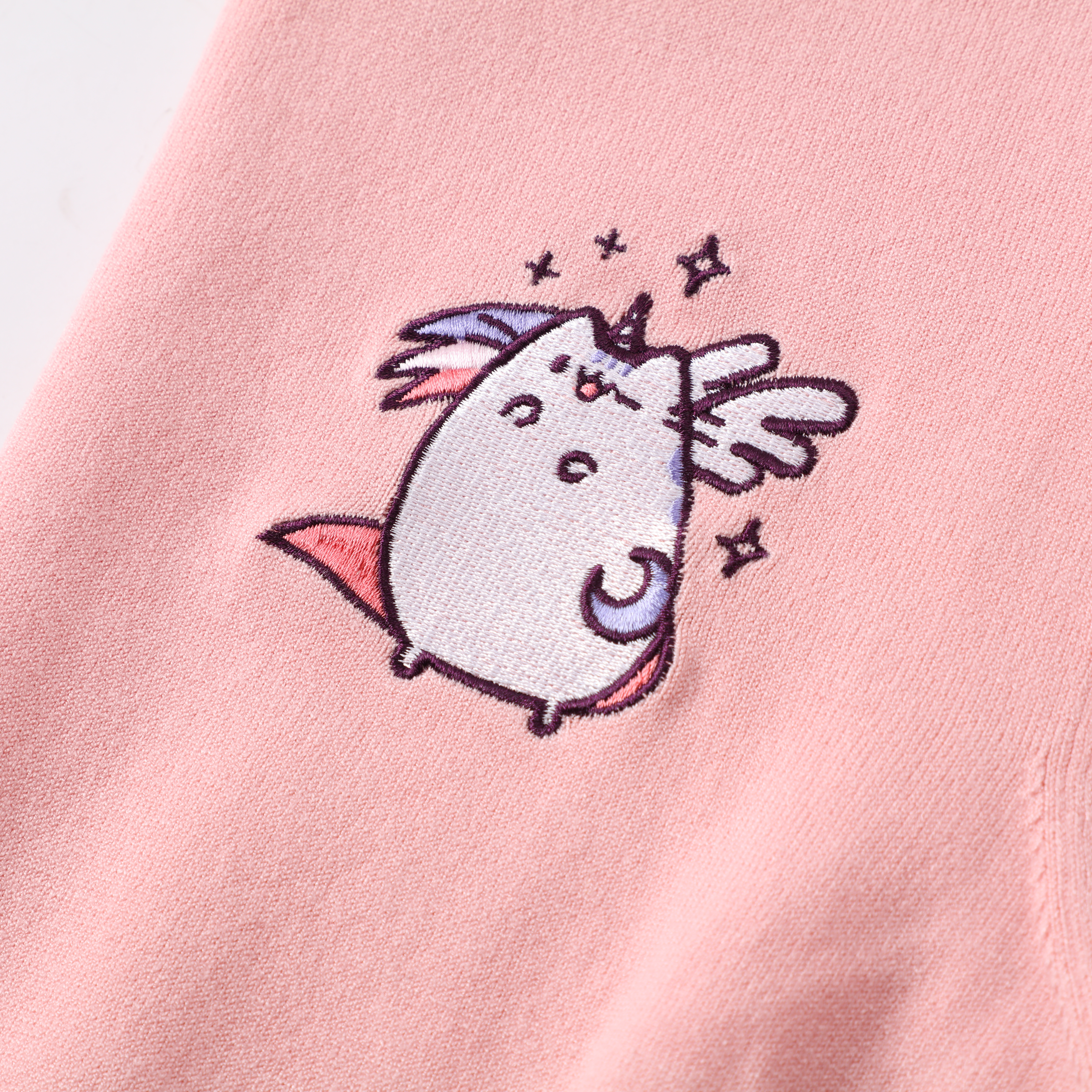 봄 가을 OEM 사용자 정의 핑크 짧은 소매 오-넥 인쇄 여성 숙 녀 풀 오버 니트 스웨터