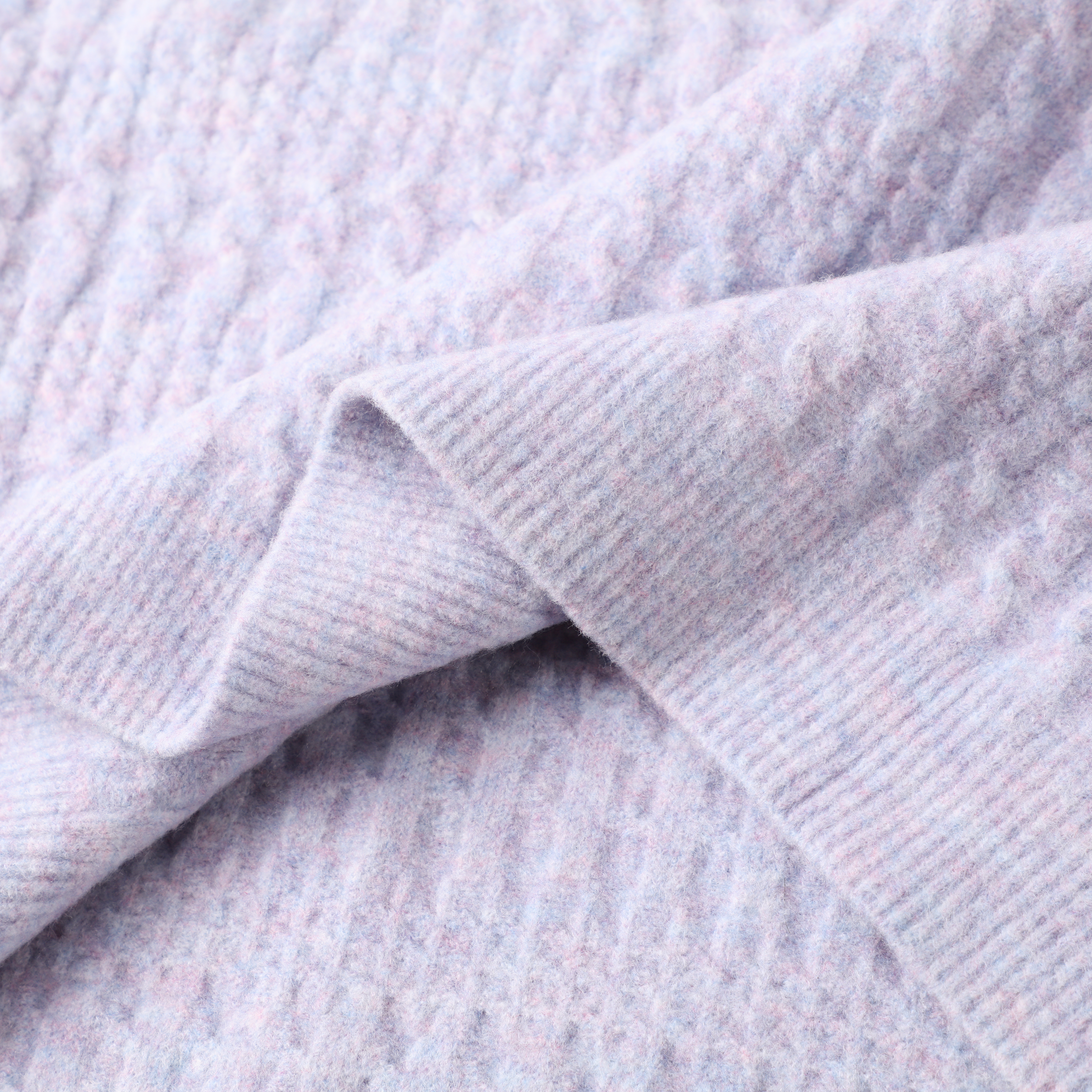 가을 겨울 OEM 사용자 정의 라이트 퍼플 긴 소매 따뜻한 여성 숙녀 풀오버 니트 스웨터