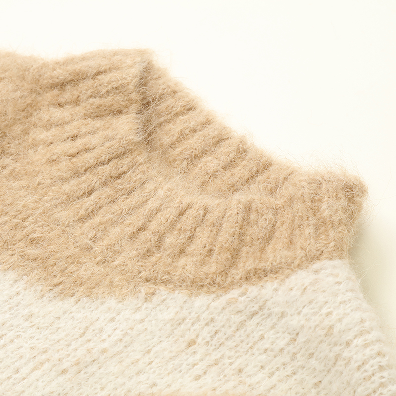 가을 겨울 OEM 공장 사용자 정의 양모 긴 소매 여성 풀오버 니트 자카드 스웨터 