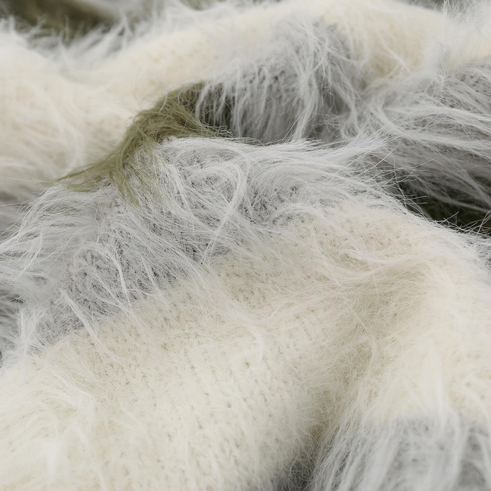 사용자 정의 남성 모헤어 퍼지 니트 긴 소매 니트 가을 겨울 줄무늬 모헤어 카디건 스웨터