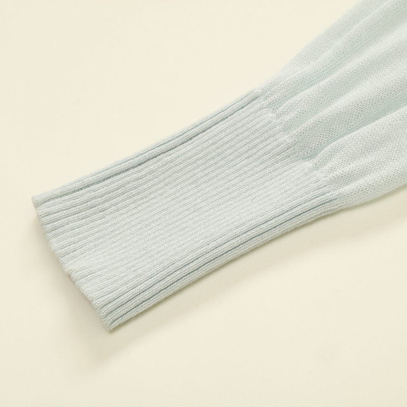 Tencel 리넨 혼합 OEM 공장 사용자 정의 긴 소매 베이지 여성 숙녀 짧은 슬림 니트 스웨터 카디건