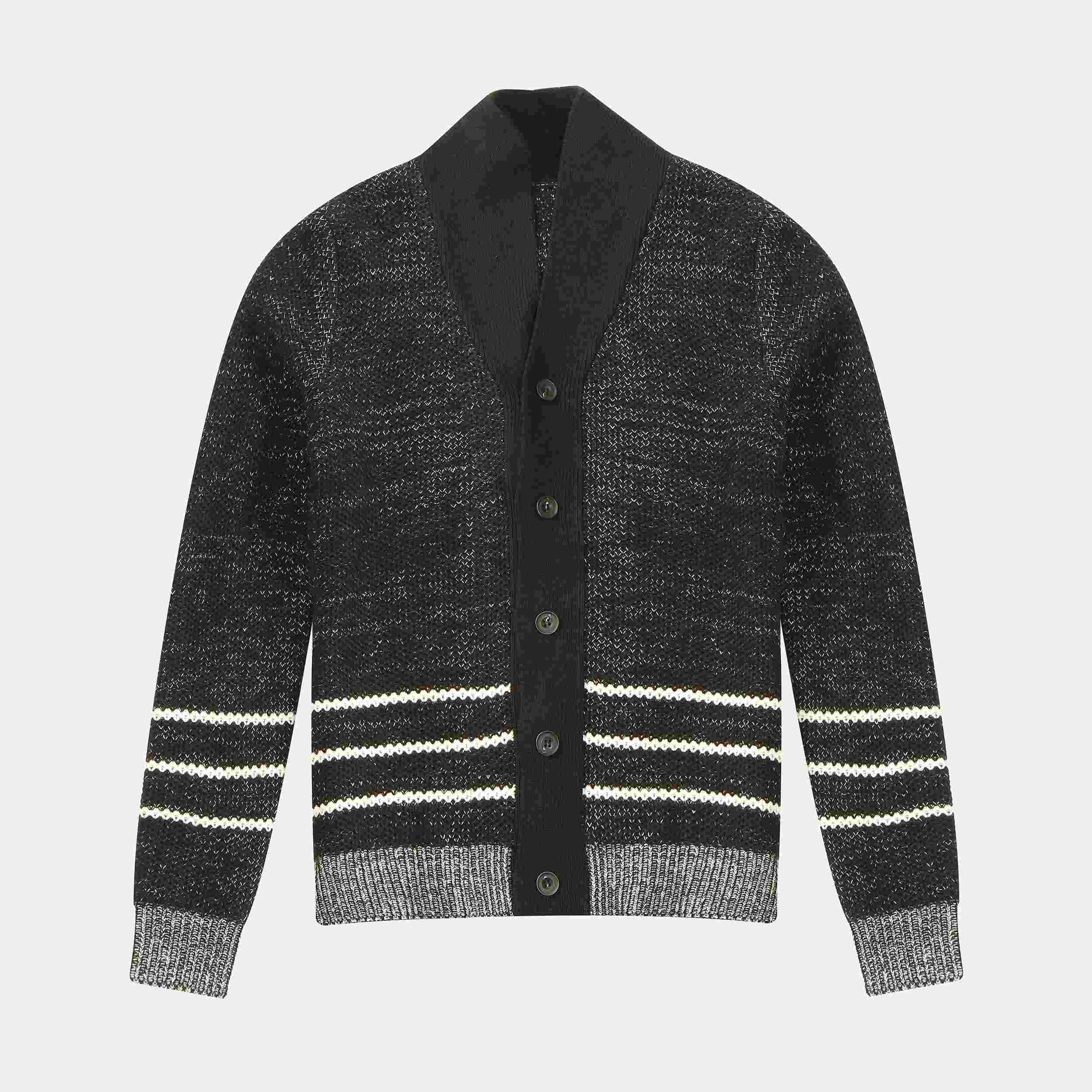 OEM 공장 맞춤형 가을 겨울 싱글 브레스트 남성 니트 스웨터 가디건