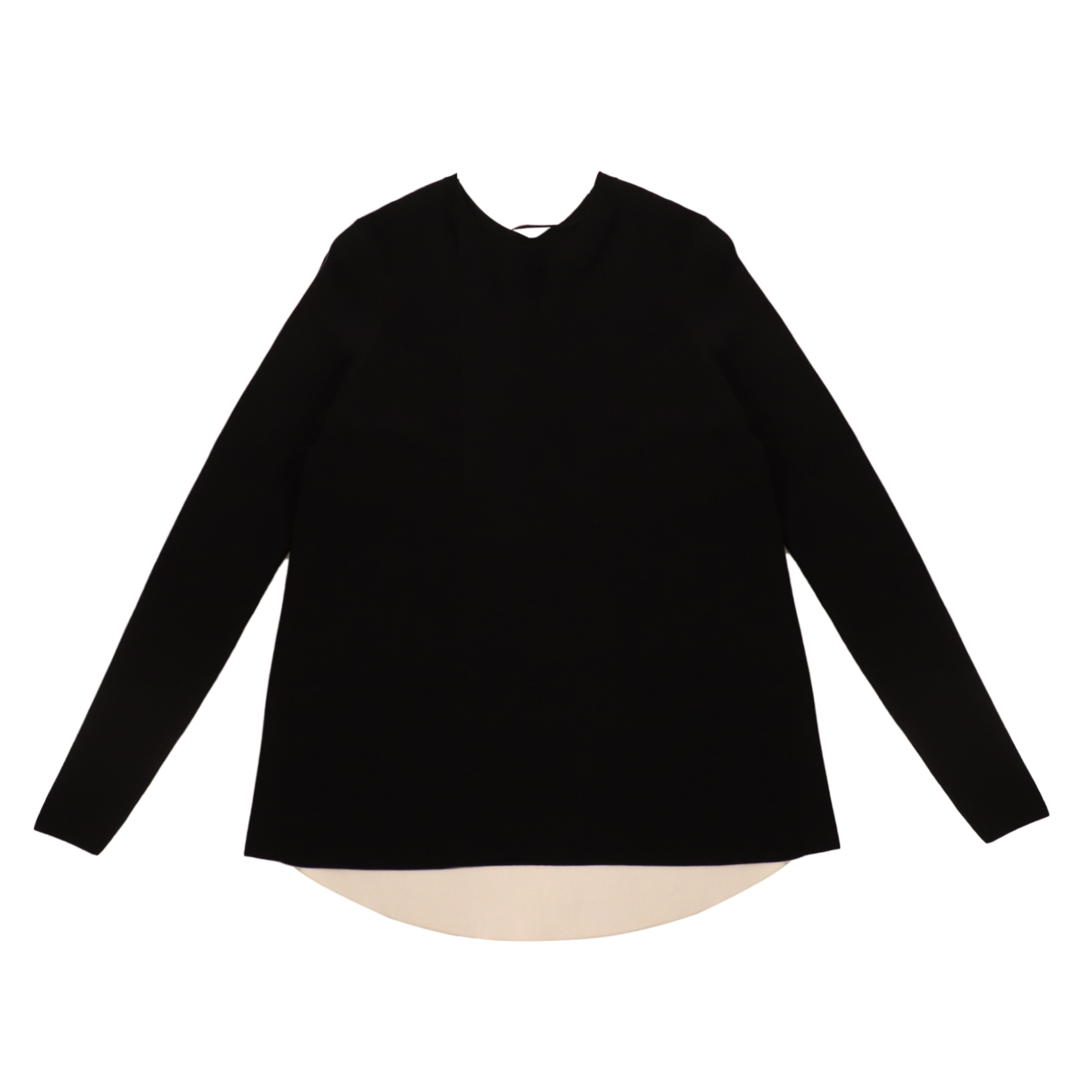 가을 겨울 OEM 공장 주문 까만 백색 긴 소매 모직 여자 스웨터 니트 스웨터