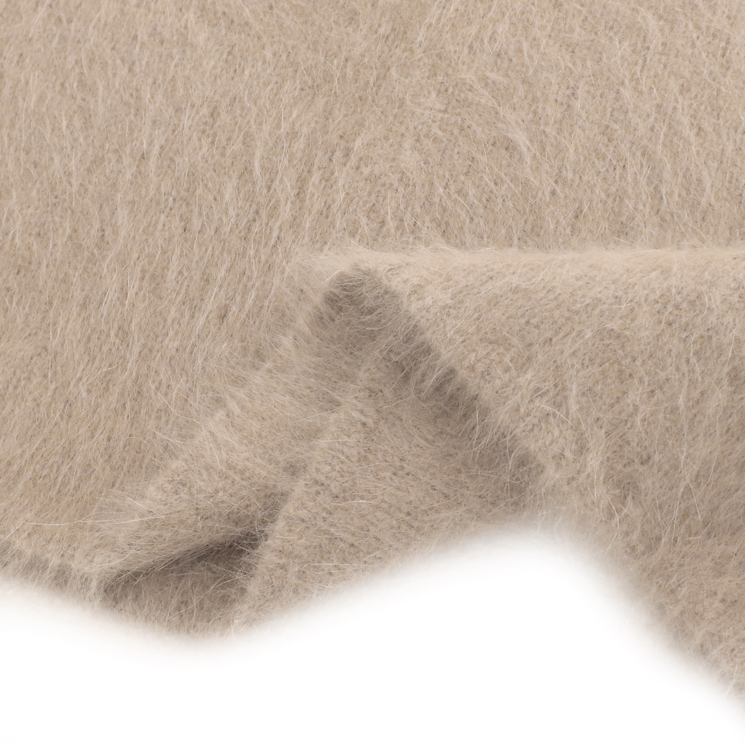 가을 겨울 OEM 공장 주문 긴 소매 모직 V 목 베이지색 여자 스웨터 니트 스웨터