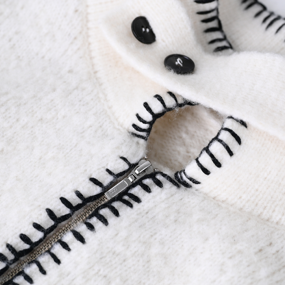 OEM 제조 사용자 정의 가을 니트웨어 니트 캐주얼 지퍼 터틀넥 여성 숙녀 스웨터 탑 가디건 여성용