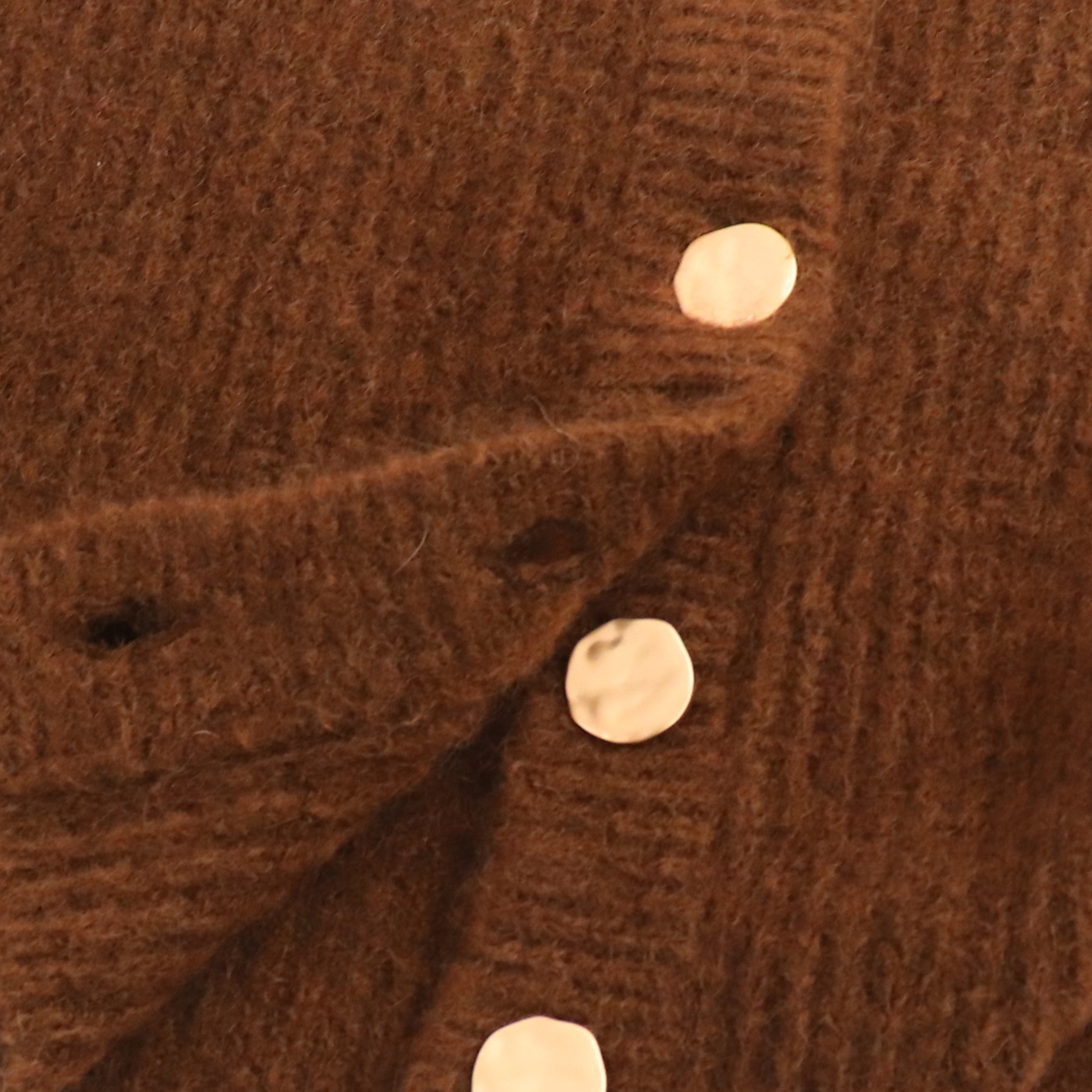 가을 겨울 OEM 사용자 정의 솔리드 브라운 긴 소매 양모 여성 탑 니트 스웨터 카디건