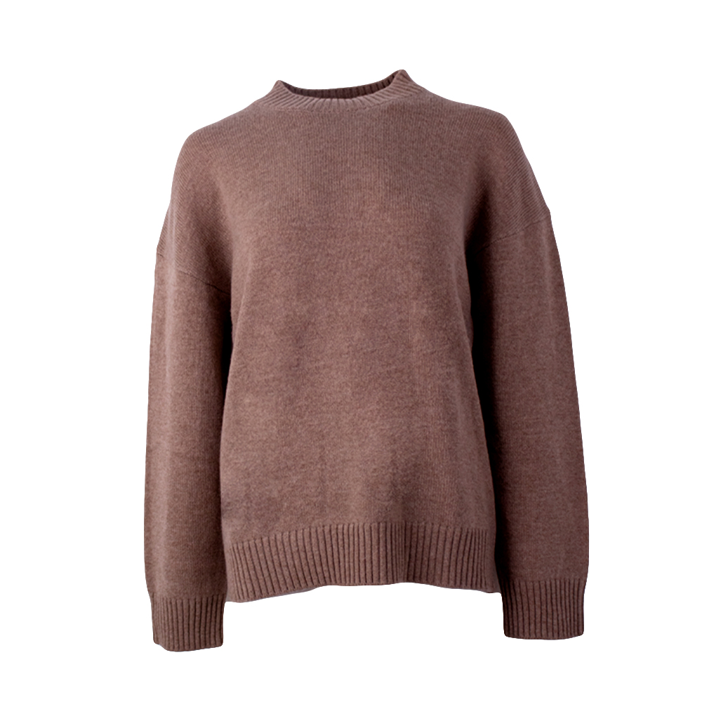 OEM Custom Women 's Autumn Winter Crewneck Long Sleeve Solid Color 니트 풀오버 스웨터
