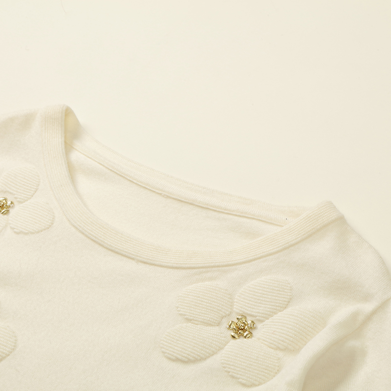 가을 겨울 OEM 공장 사용자 정의 양모 긴 소매 자카드 여성 풀오버 니트 스웨터 