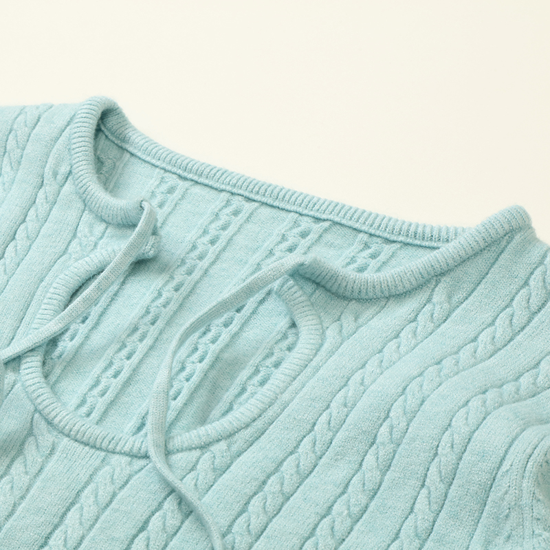 가을 겨울 OEM 공장 맞춤형 긴 소매 여성 풀오버 니트 스웨터 케이블 패턴 니트 드레스