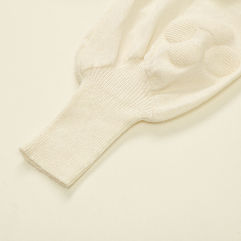 가을 겨울 OEM 공장 사용자 정의 양모 긴 소매 자카드 여성 풀오버 니트 스웨터 