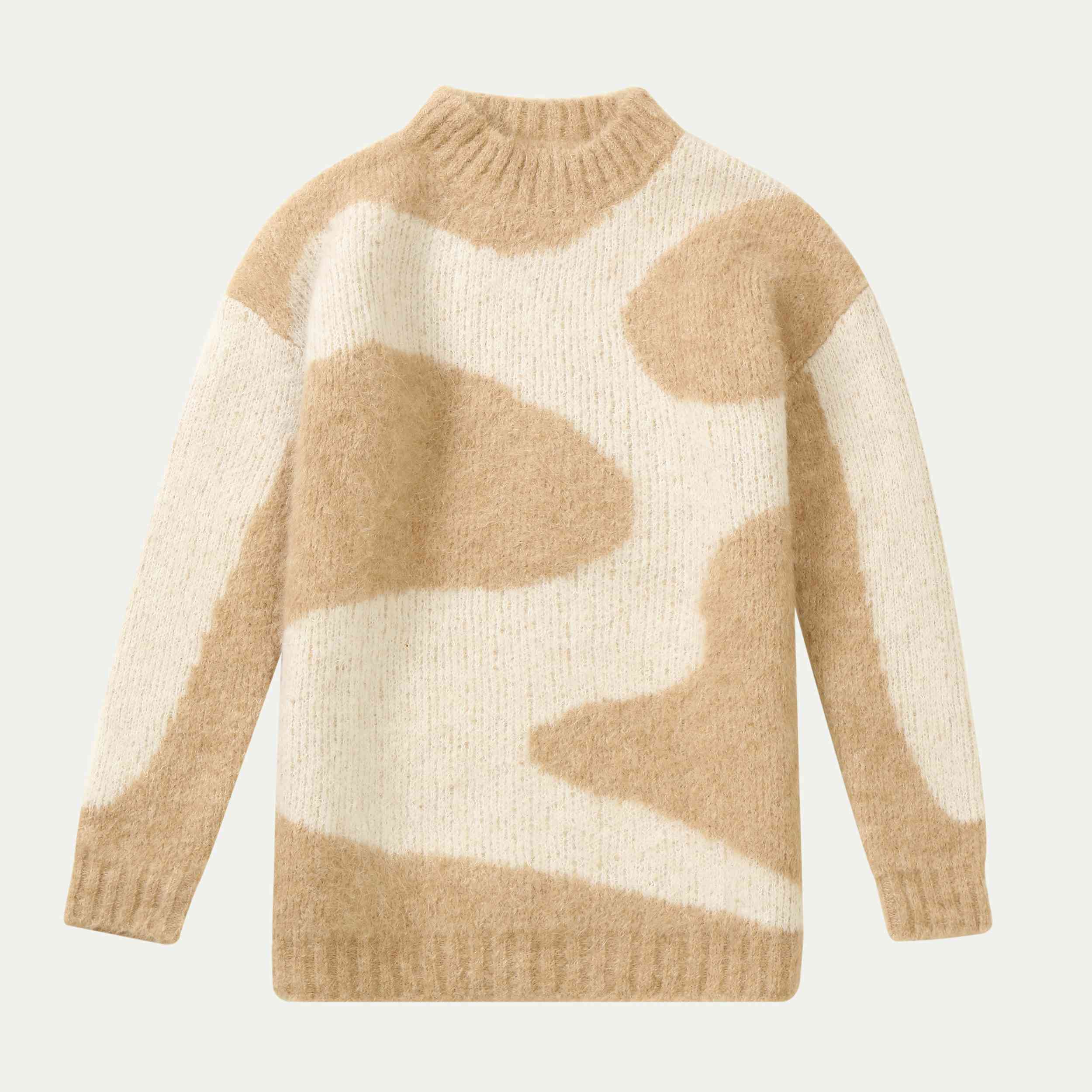 가을 겨울 OEM 공장 사용자 정의 양모 긴 소매 여성 풀오버 니트 자카드 스웨터 