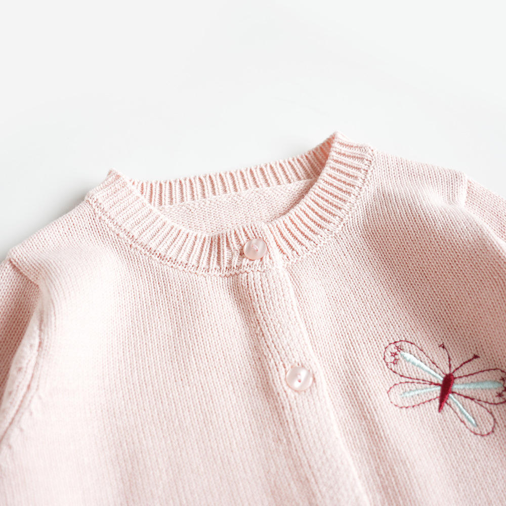 OEM 사용자 정의 소녀의 긴 소매 겨울 니트 단추 위로 어린이 소녀 2-7 년을 위한 카디건 스웨터 코트