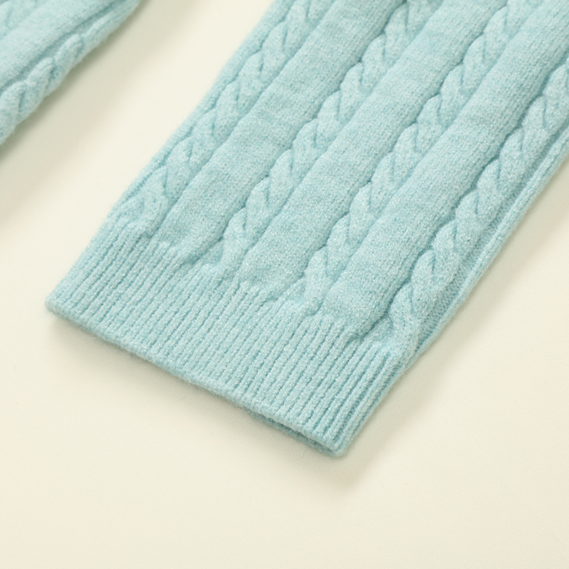 가을 겨울 OEM 공장 맞춤형 긴 소매 여성 풀오버 니트 스웨터 케이블 패턴 니트 드레스