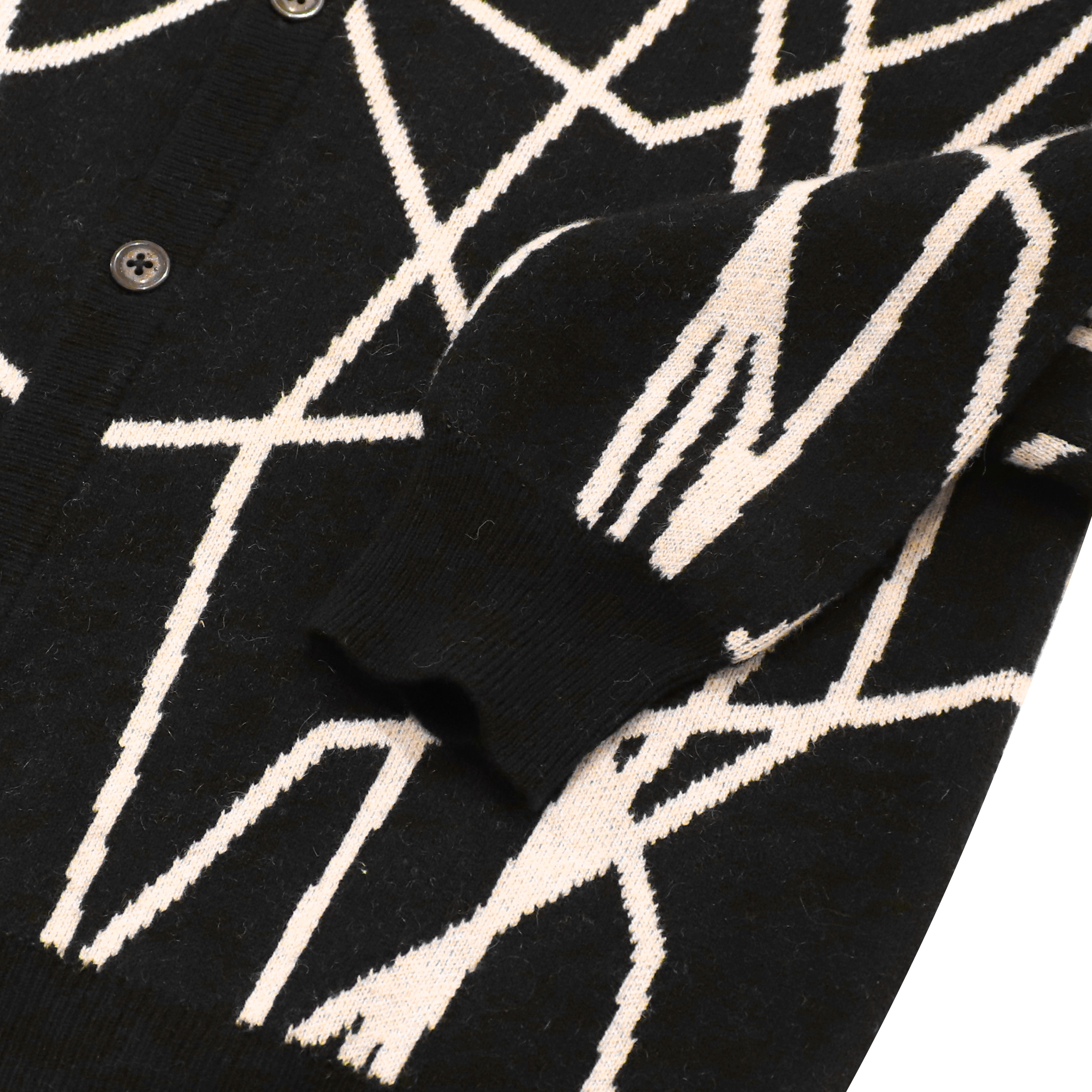 OEM 사용자 정의 검정 인쇄 긴 소매 모직 여성 숙녀 니트 스웨터 코트 카디건