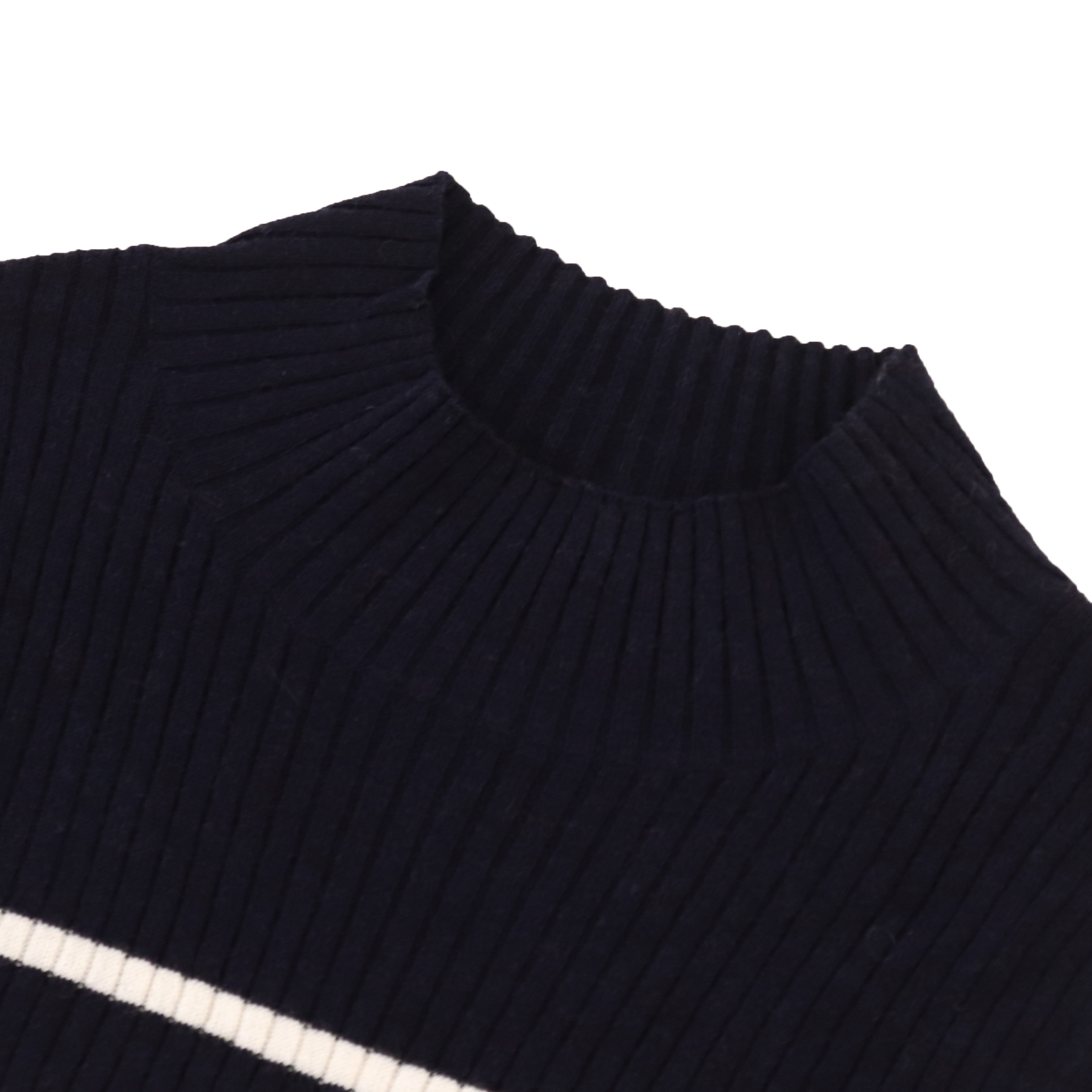 가을 겨울 OEM 공장 사용자 정의 짧은 소매 스트라이프 여성 풀오버 니트 스웨터 드레스