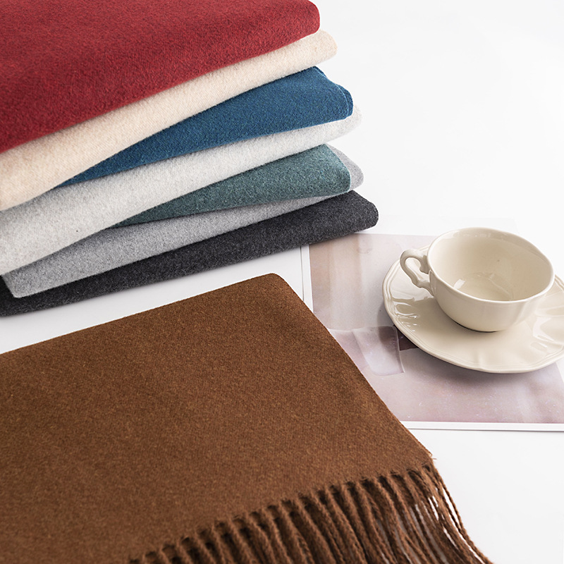 가을 겨울 OEM 공장 맞춤 디자이너 롱 울 캐시미어 여성 숙녀 니트 스카프