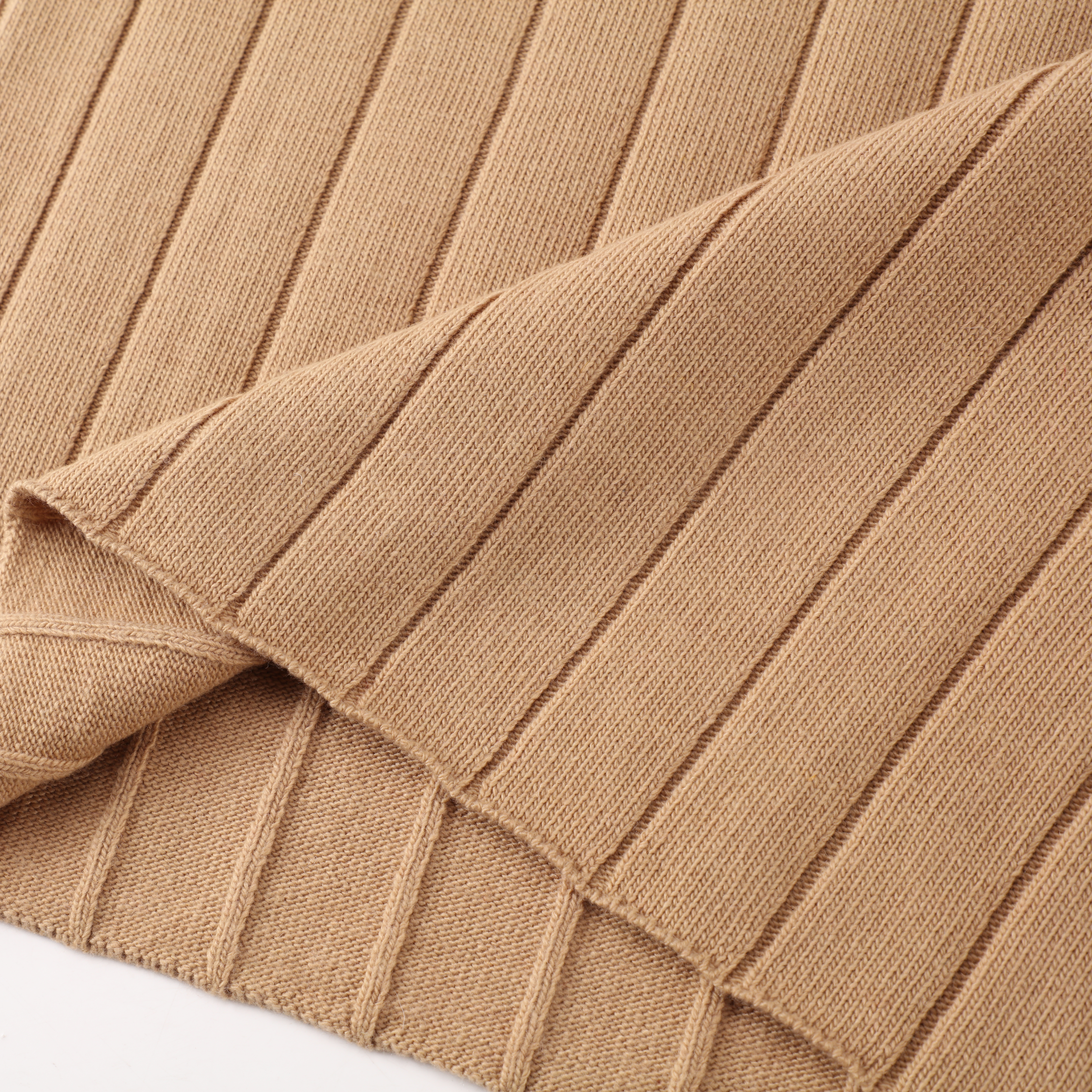 가을 겨울 OEM 사용자 정의 긴 소매 터틀넥 카키색 두꺼운 여성 숙녀 풀오버 니트 스웨터