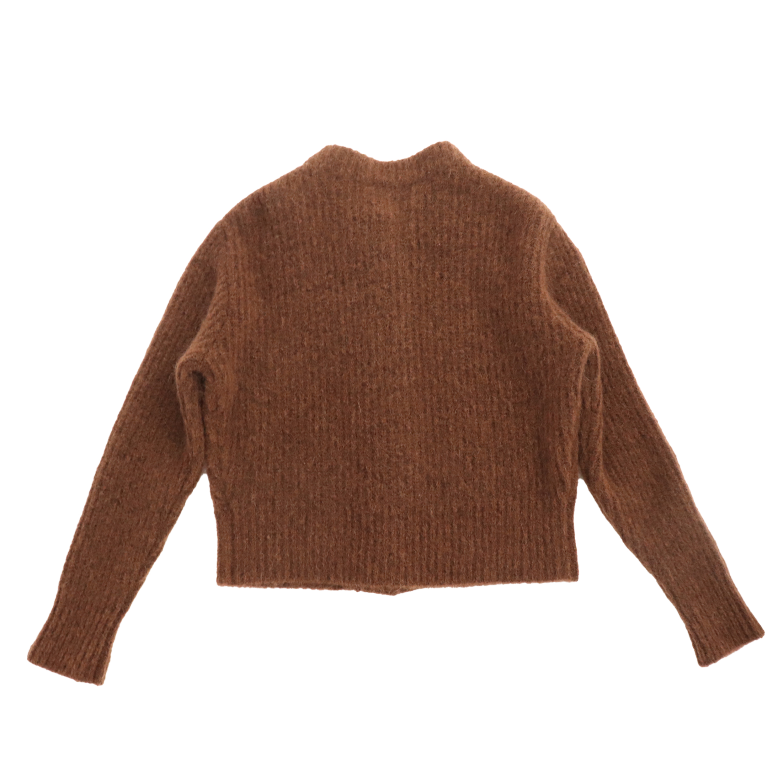 가을 겨울 OEM 사용자 정의 솔리드 브라운 긴 소매 양모 여성 탑 니트 스웨터 카디건