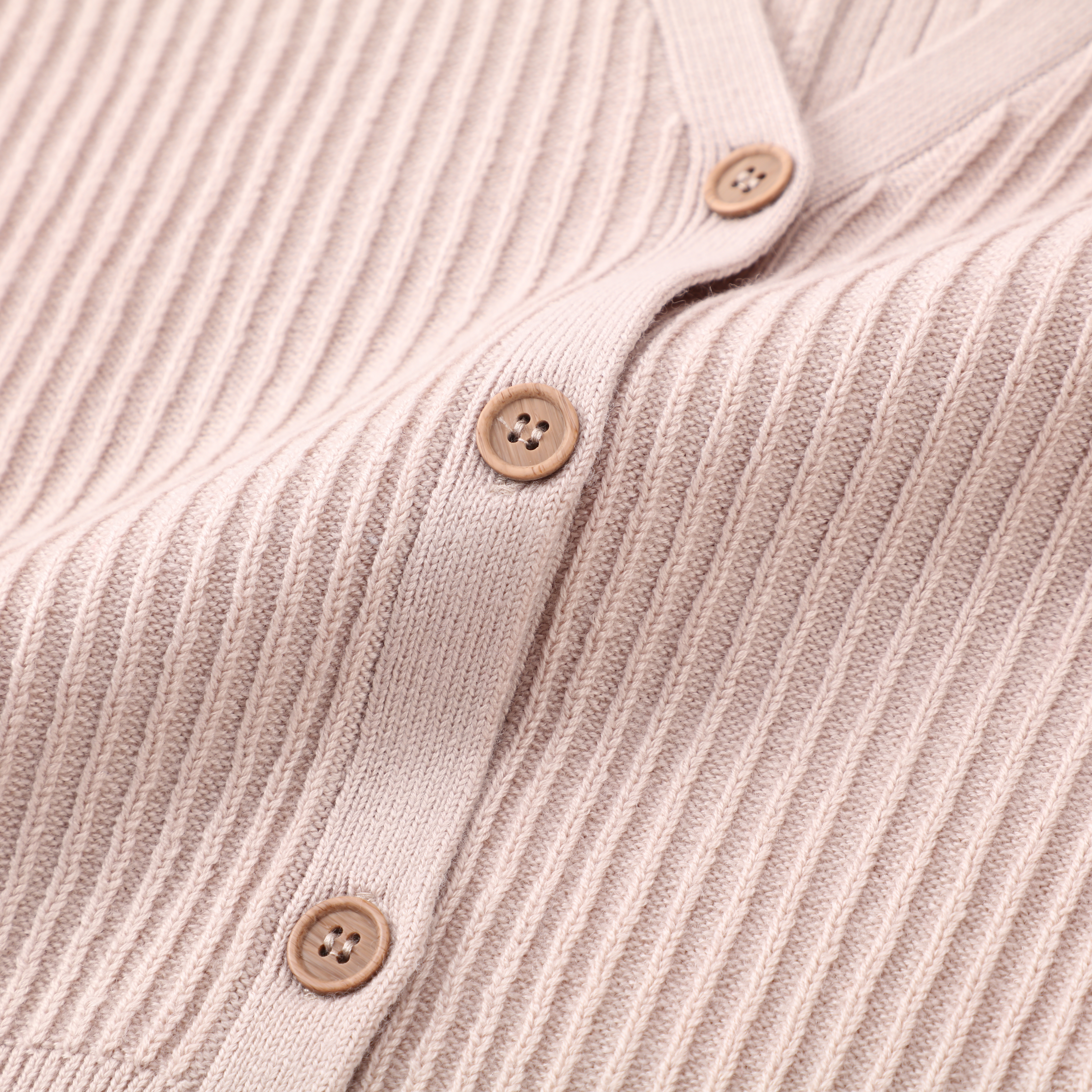 봄 가을 OEM 사용자 지정 핑크 긴 소매 면 v-넥 여성 탑 니트 스웨터 카디건